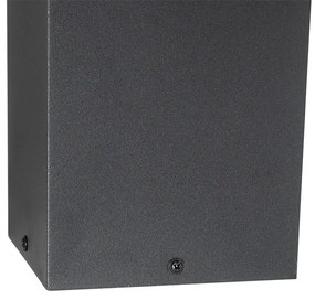 Kültéri állólámpa fekete 40 cm, dimmerrel és mozgásérzékelővel, napelemes - Charlotte