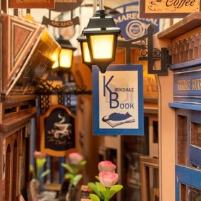 RoboTime 3D LED könyvtámasz puzzle, Könyves passzázs, 2xAAA