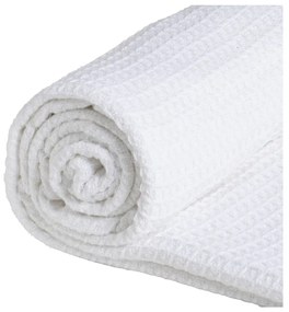 Fehér újrahasznosított pamut ágytakaró 260x280 cm Honeycomb – Ixia