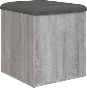 vidaXL szürke sonoma színű szerelt fa tárolópad 42 x 42 x 45 cm