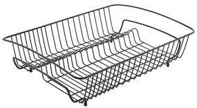 Rectangular Lava fekete rozsdamentes acél edénycsepegtető - Metaltex