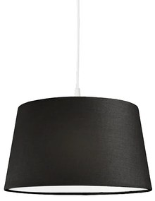 Modern függesztett lámpa fehér, 45 cm-es fekete árnyalattal - Pendel
