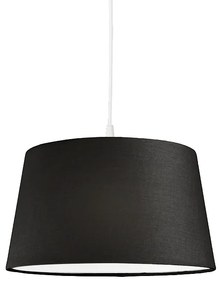 Modern lógólámpa fehér fekete árnyékolóval 45 cm - Pendant