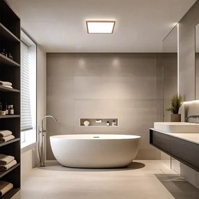 Brilagi - LED fürdőszobai mennyezeti lámpa ULTRA SLIM LED/18W/230V 30x30 cm rózsaarany IP54