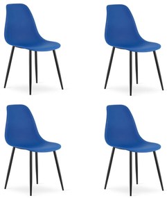 AKCIÓ Kék OSAKA szék fekete lábakkal II. osztály