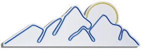 Műanyag LED-es fali dekoráció, Mountain - Blue - Sárga