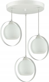 Függő lámpa Csillár Fehér Üveg Tejgömbök