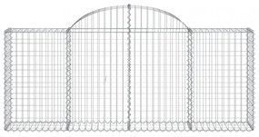 vidaXL 10 db íves horganyzott vas gabion kosár 200x30x80/100 cm