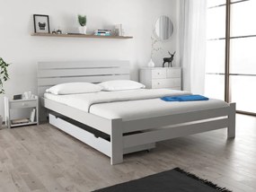 PARIS magasított ágy 160x200 cm, fehér Ágyrács: Lamellás ágyrács, Matrac: Somnia 17 cm matrac