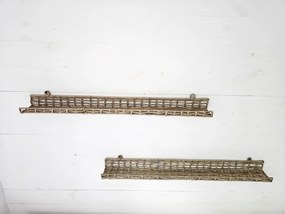 Dekoratív Rusztikus Rattan Polc 80 CM Hampton Rattan