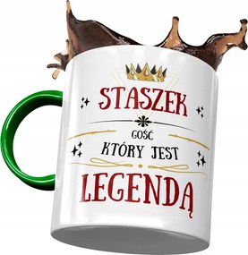 Zöld bögre Stanislaw Staszek Férj kolléga számára, fényképes nyomtatással