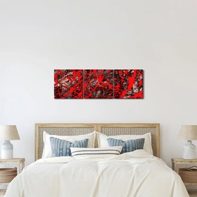 Kép - kifejező absztrakciók (órával) (90x30 cm)