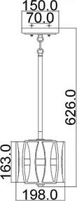 Kichler CIRUS KL-CIRUS-MP Függőlámpa 1x60W/E27