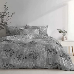 Stanex Krep lepedőhuzat Gallyak szürke, 140 x 220 cm, 70 x 90 cm