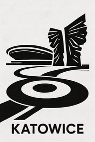 Poszter Minimalista Katowice Csészealj Sziléziai Felkelők Emlékműve 30x40