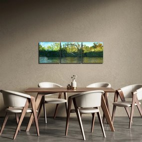 Kép - tó (órával) (90x30 cm)