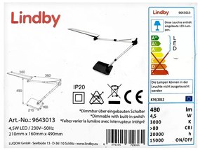 Lindby Lindby - LED Dimmelhető érintős asztali lámpa FELIPE LED/4,5W/230V LW0587