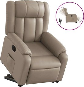 vidaXL elektromos cappuccino műbőr felállást segítő dönthető fotel