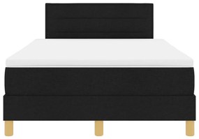 vidaXL Box Spring Ágy Matraccal és LED Fekete 120x200 cm Szövet