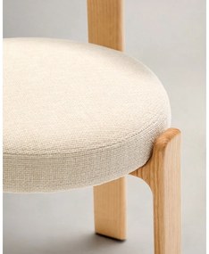 Bézs-natúr színű kőrisfa étkezőszék Granite – Kave Home