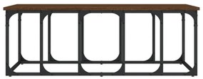 barna tölgyszínű szerelt fa dohányzóasztal 100 x 50 x 35,5 cm