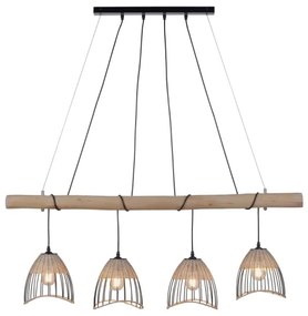 Leuchten Direkt 11156-79 - Csillár zsinóron REED 4xE27/60W/230V