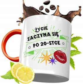 Narancssárga Szülinapi Bögre 20 20STE Ajándék fényképes nyomtatással