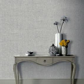 Arthouse Signature 1 Luxe Hessian szürke szövet hatású texturált vlies tapéta – 295400