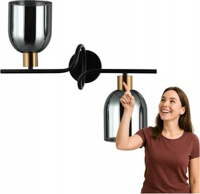 Fali lámpa Servio WL-66892-2A-BK-SG Italux