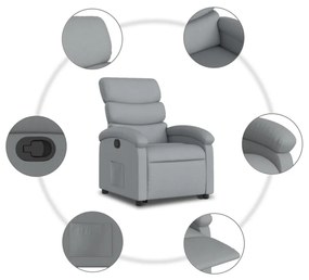 világosszürke szövet felállást segítő dönthető fotel