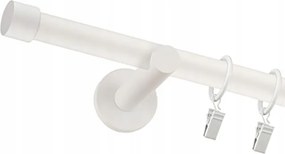 Függönykarnis Szimpla Egyenes 19mm 120cm Fehér Fekete