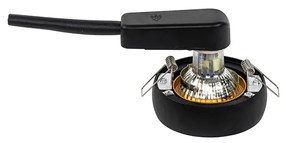 6 darabos, fekete színű, arany belsővel ellátott design süllyesztett spotlámpa készlet - Mooning