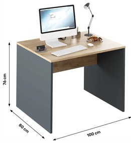 Íróasztal Hamila NEW TYP 12 (grafit + artrisan tölgy). 1028771