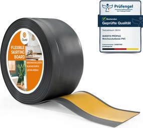 Lábazati szegélyléc, öntapadós Pvc 100/25 sötétszürke 25m