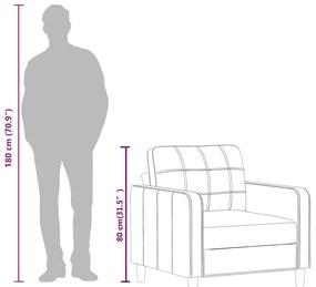 vidaXL krémszínű műbőr kanapéfotel 60 cm