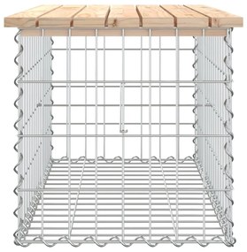 tömör fenyőfa gabion kerti pad 83x44x42 cm