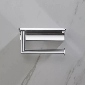AREZZO design RONO WC papír tartó polccal, króm