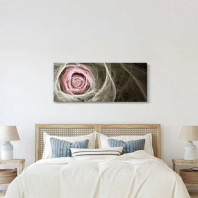 Kép - Absztrakt rózsa világos rózsaszín (120x50 cm)