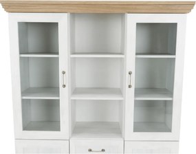 vitrines szekrény, északi sosna/vadtölgy, ROYAL W2D
