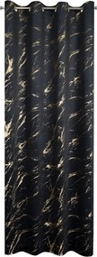 Molly készfüggöny 140x250 fekete arany velúr átvezetőkkel