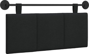vidaXL Fali Fejtámla Falra szerelhető Fekete 110 x 55 x 5 cm szövet