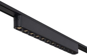 Sínrendszer 6 spotlámpával és 2 mennyezeti lámpával, fekete, 1 fázisú - Magnetic Gert Puntua