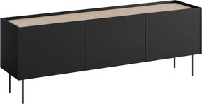 Desin TV-szekrény 170 cm fém lábakkal - fekete matt / nagano tölgy