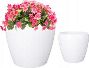 Fedő kerámia fehér virágdísz 14x13cm ovális