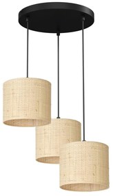 Csillár zsinóron RATTAN 3xE27/60W/230V rattan