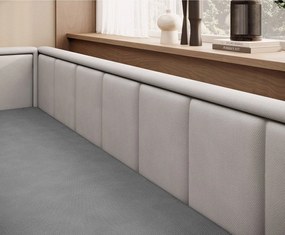 Szürke zsenília kinyitható-tárolóhelyes kanapé 214 cm Fulgeo – ELTAP