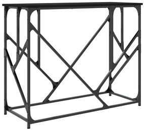 fekete szerelt fa tálalóasztal 100x40x80 cm