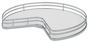 Konyhai fémrács, sarokszekrénybe, 3/4 kör kosár, 700mm átmérő, oszloppal, 350mm ajtókhoz, Sige Infinity Plus 363