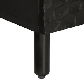 fekete tömör mangófa TV-szekrény 70 x 33 x 46 cm