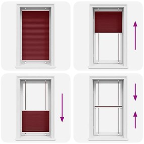 pliszírozott redőny Bordeaux piros 80x150 cm szövetszélesség